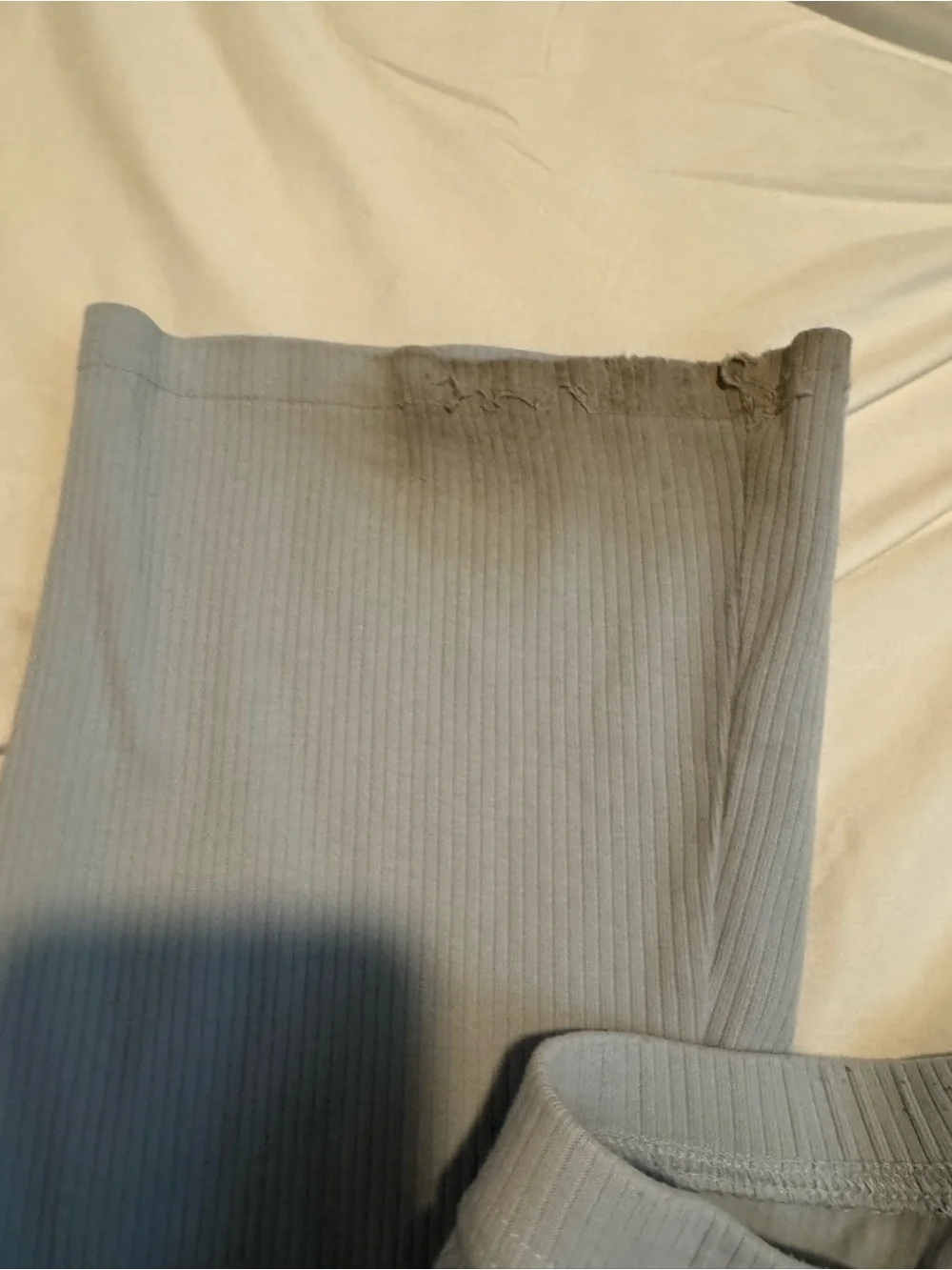 Old Navy Light Blue Ribbed Flared Leggings